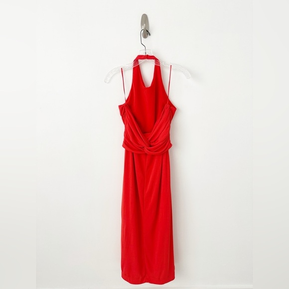 NWT Anthropologie Slinky Knit Halter Dress 2X Red Backless Cocktail Party Sheath - Picture 7 of 10